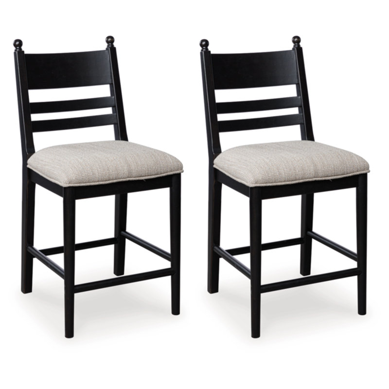 Kanisha Counter Height Barstool (Set Of 2), Black