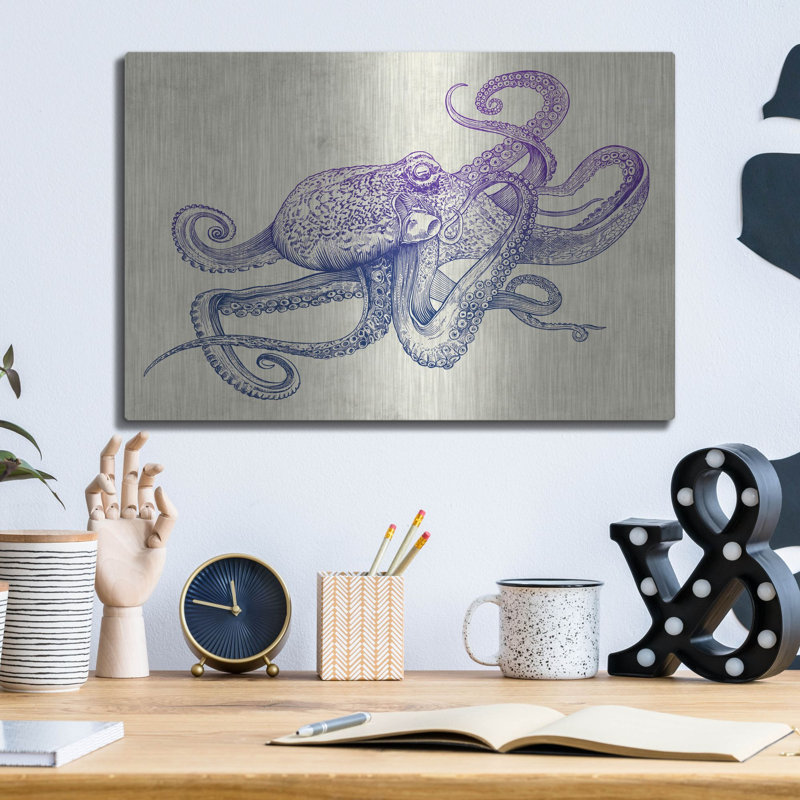 Octo-Flow, art mural en métal, H 12 po x l 16 po