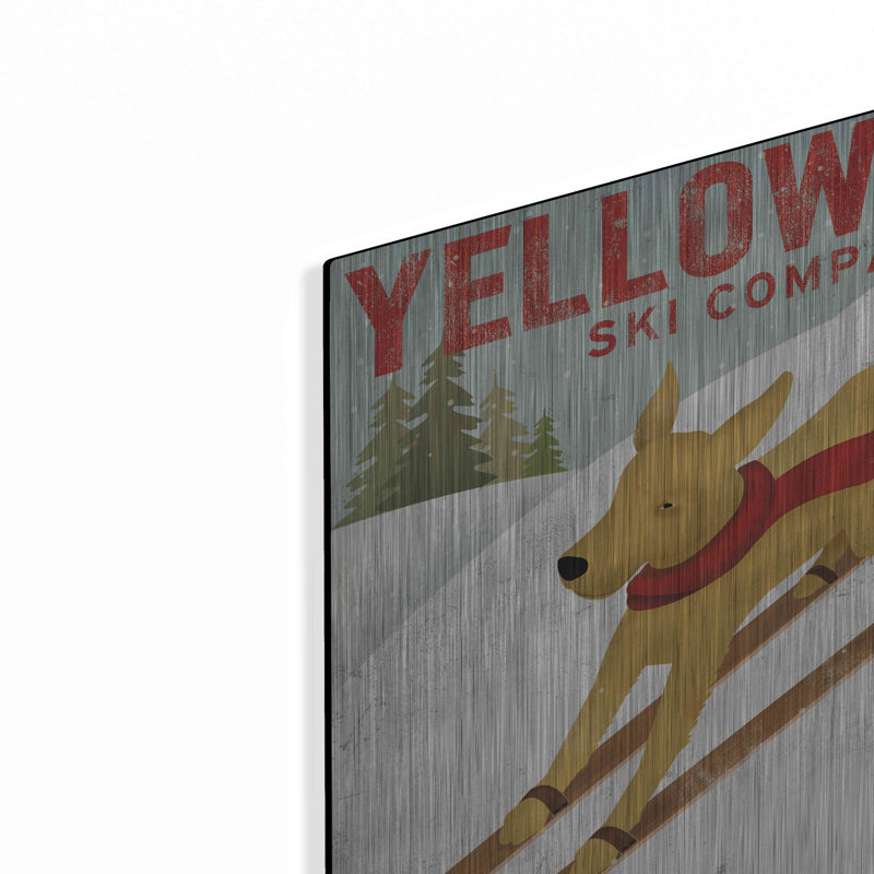 «Yellow Dog Ski Co» par Ryan Fowler, H 12 po x l 12 po