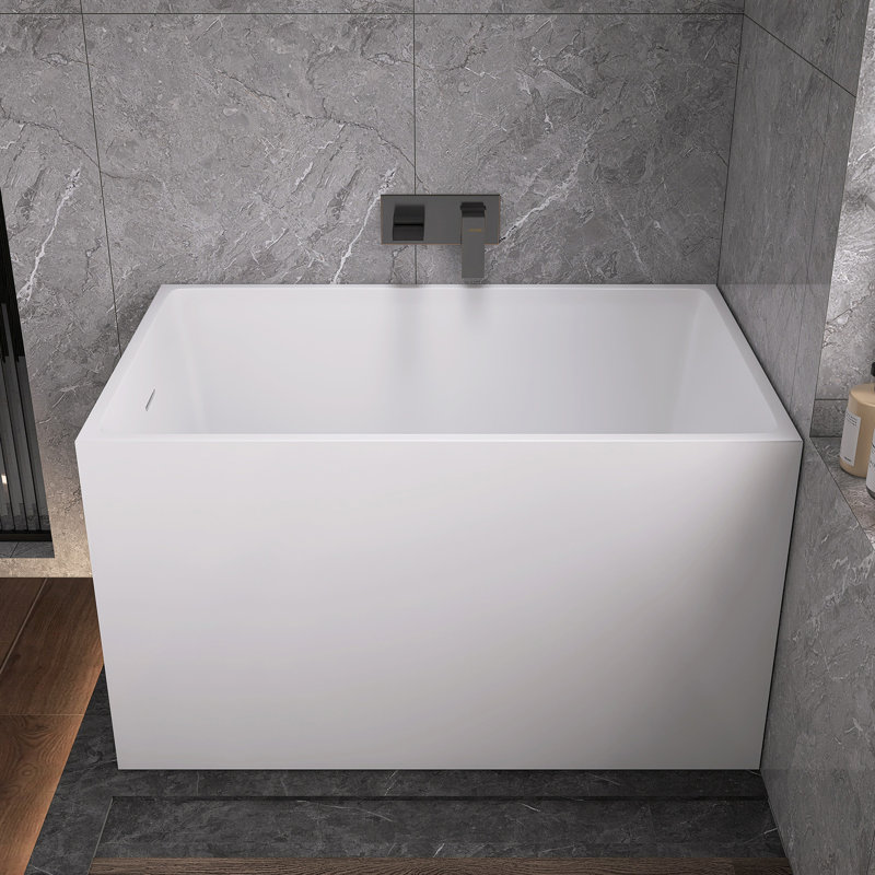 Baignoire de trempage autoportante en acrylique avec siège 43 po Fslefay, Simple (avec siège intégré)