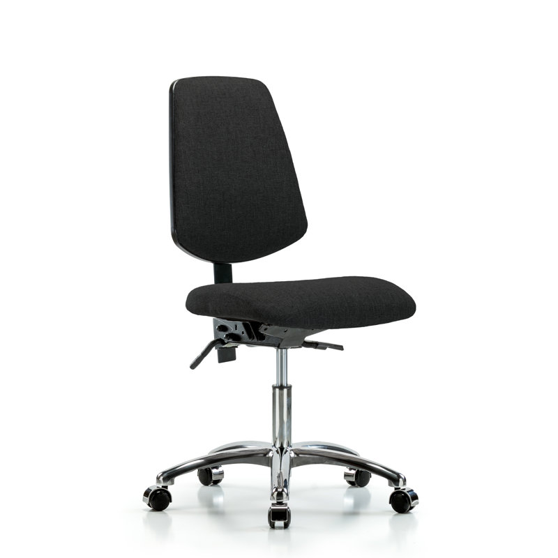 Chaise de travail Allegro, Noir, Roulettes, Inclus