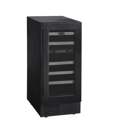 Marathon Dual Zone 15'' Built-In 28 Bottle Wine Refrigerator with Reversible Door