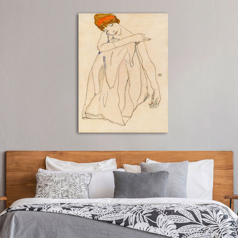 The Dancer by Egon Schiele - Wrapped Canvas Print, 70cm H x 50cm W x 4cm D