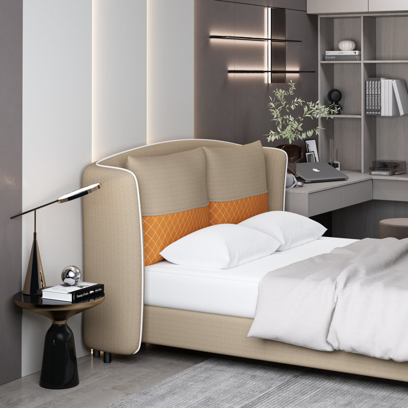 Anchise Upholstered Kingsize (5') Twill Bed