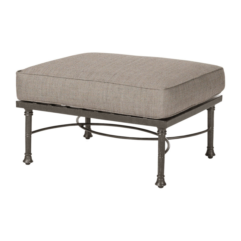 Florence Sectional Ottoman with Cushion, Cast Ash Sunbrella® Plainweave, Desert Bronze