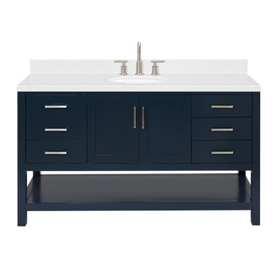 Meuble-lavabo simple avec plateau ARIEL Magnolia
