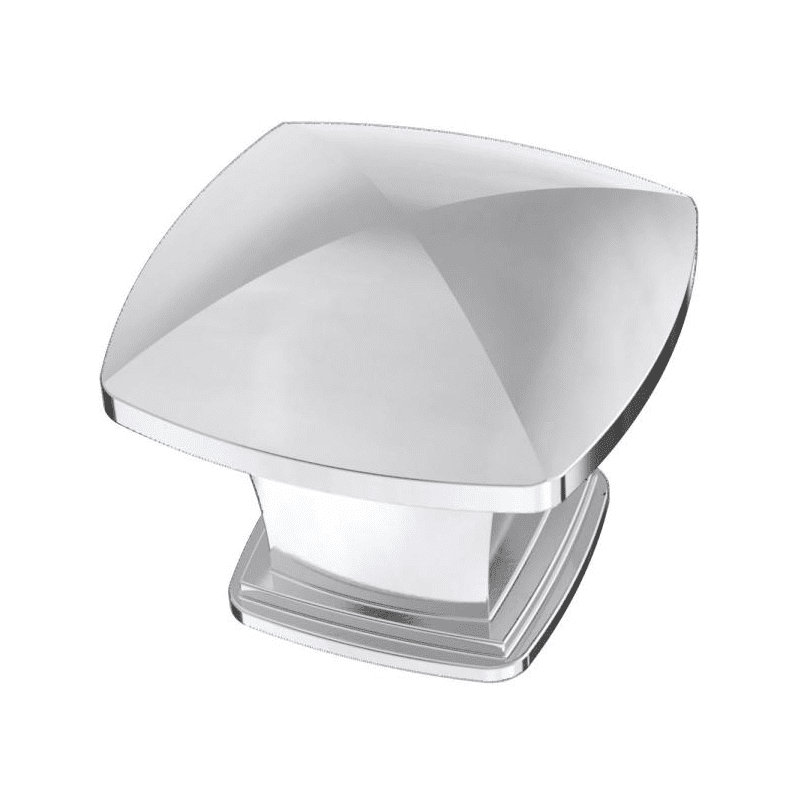 (Paquet de 5) (Paquet de 12) Bouton carré chrome Essentials de 1-1 / 4 po