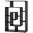 59" H Geometric Bookcase 4 Tier S-Shaped Room Divider Bookshelf-108772511