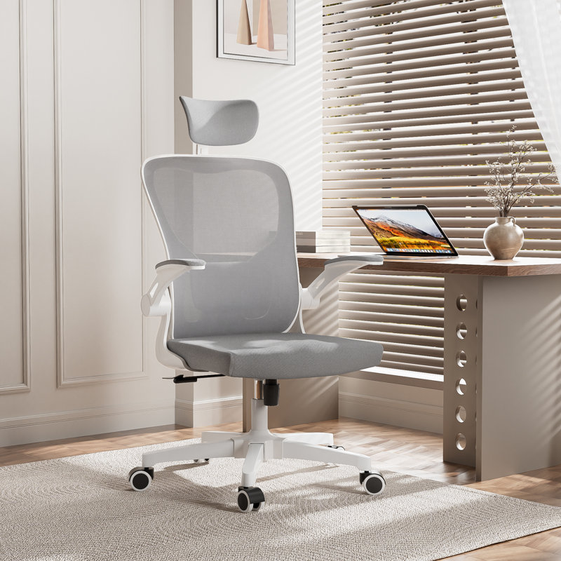 Task Chair, White/Gray
