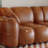 Waxed Leather Minimalist Biscuit Couch