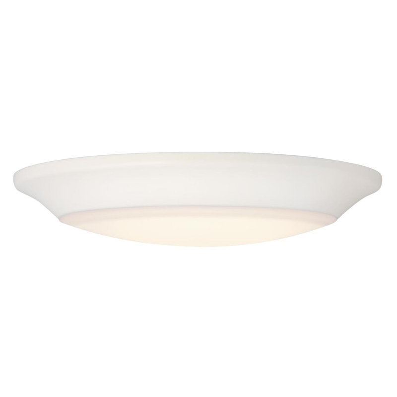 Makira Acrylic LED Flush Mount, White, 1.25" H x 7.5" W x 7.5" D