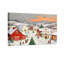 Ensemble de 3 impressions sur toile de Noël avec village enneigé et scène de Noël-1506465528