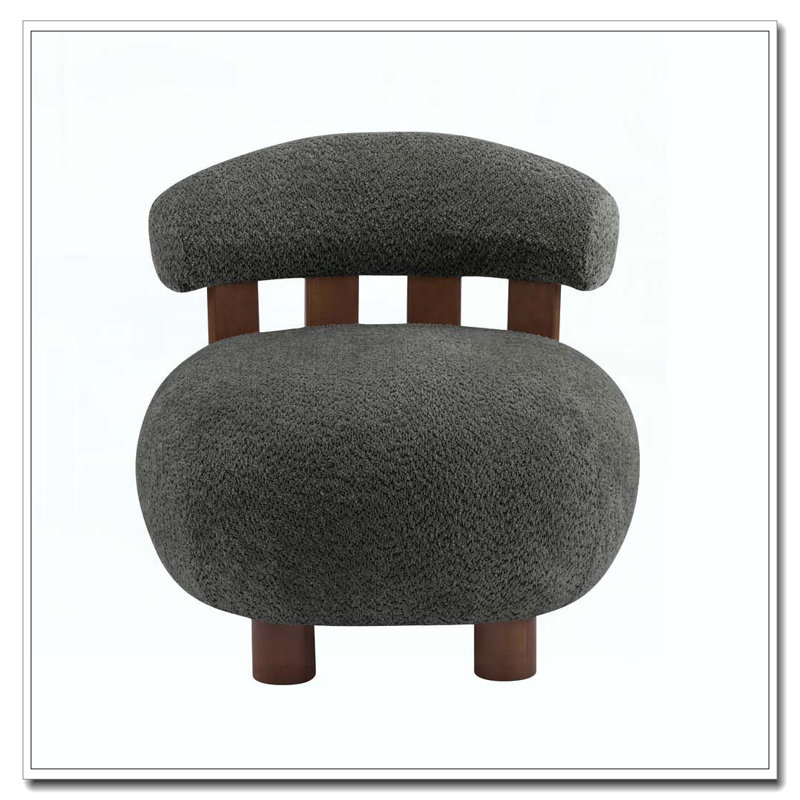 Fauteuil d'appoint en tissu Bouble, Gris foncé
