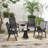 Set of 4 Stackable Patio Folding Sling Chairs with Armrests, No Assembly-1990798915