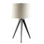 Lampe trépied grise et noire