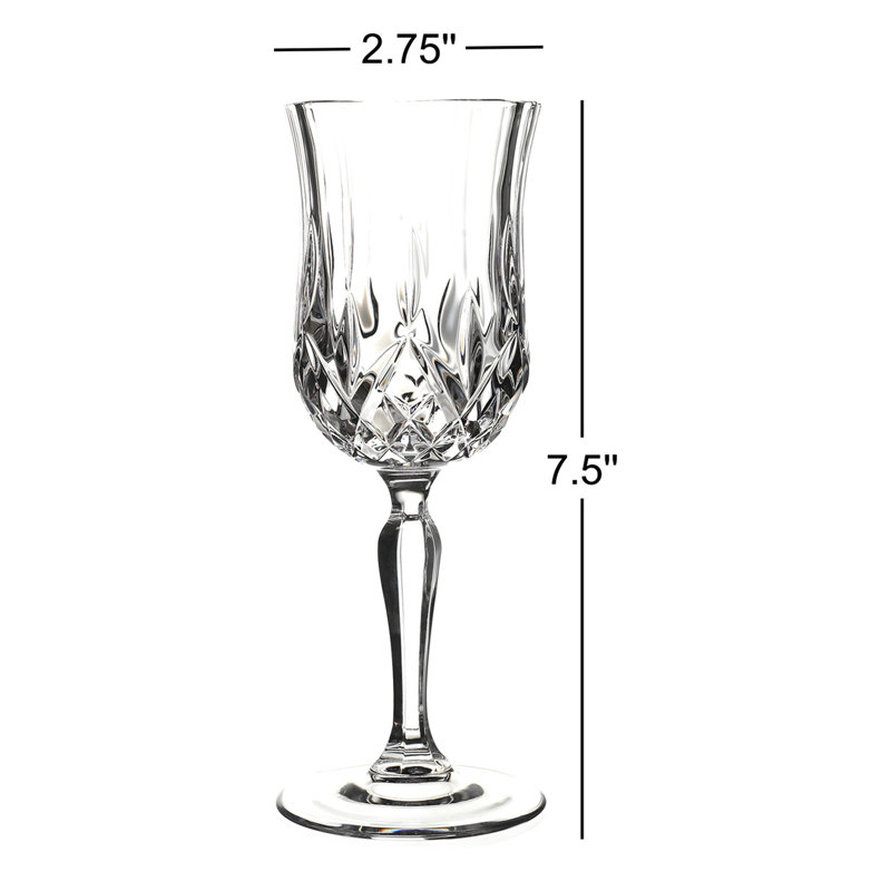 8 oz. Verre à pied en cristal