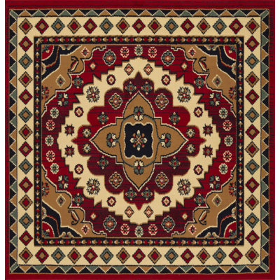 Albata 100% Polypropylene Power-Loomed Rustic Bohemian Diamond Indoor Area Rug