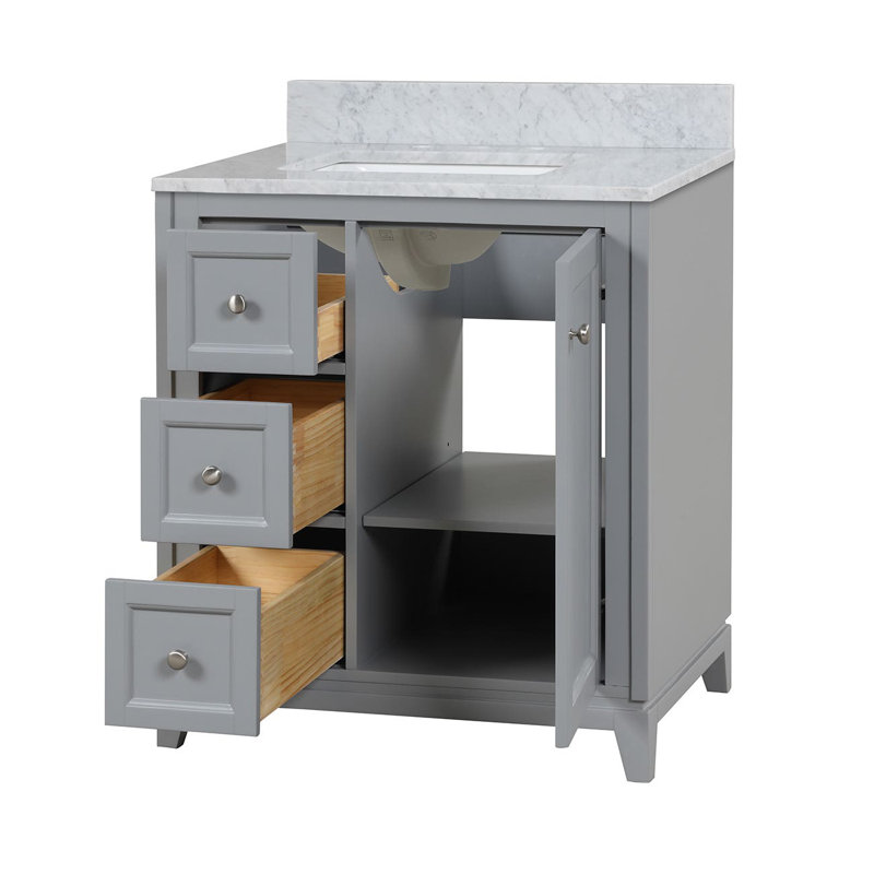 Ensemble de meuble-lavabo simple 30 po Atwell, gris