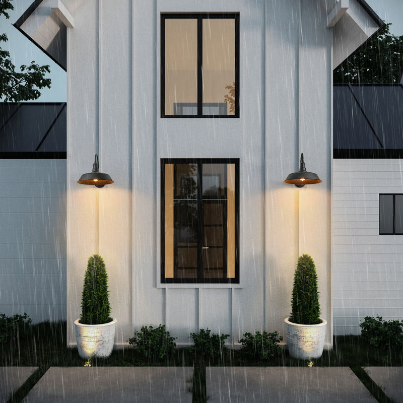 Lanterne murale Atiye Farmhouse, H 13 po x l 14,17 po x P 19,89 po, Set of 2
