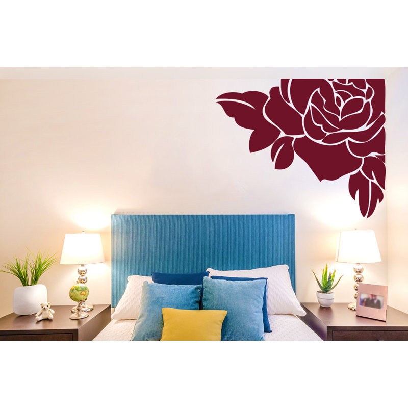 Plants & Flowers Non-Wall Damaging Wall Decal, Large, Burgundy