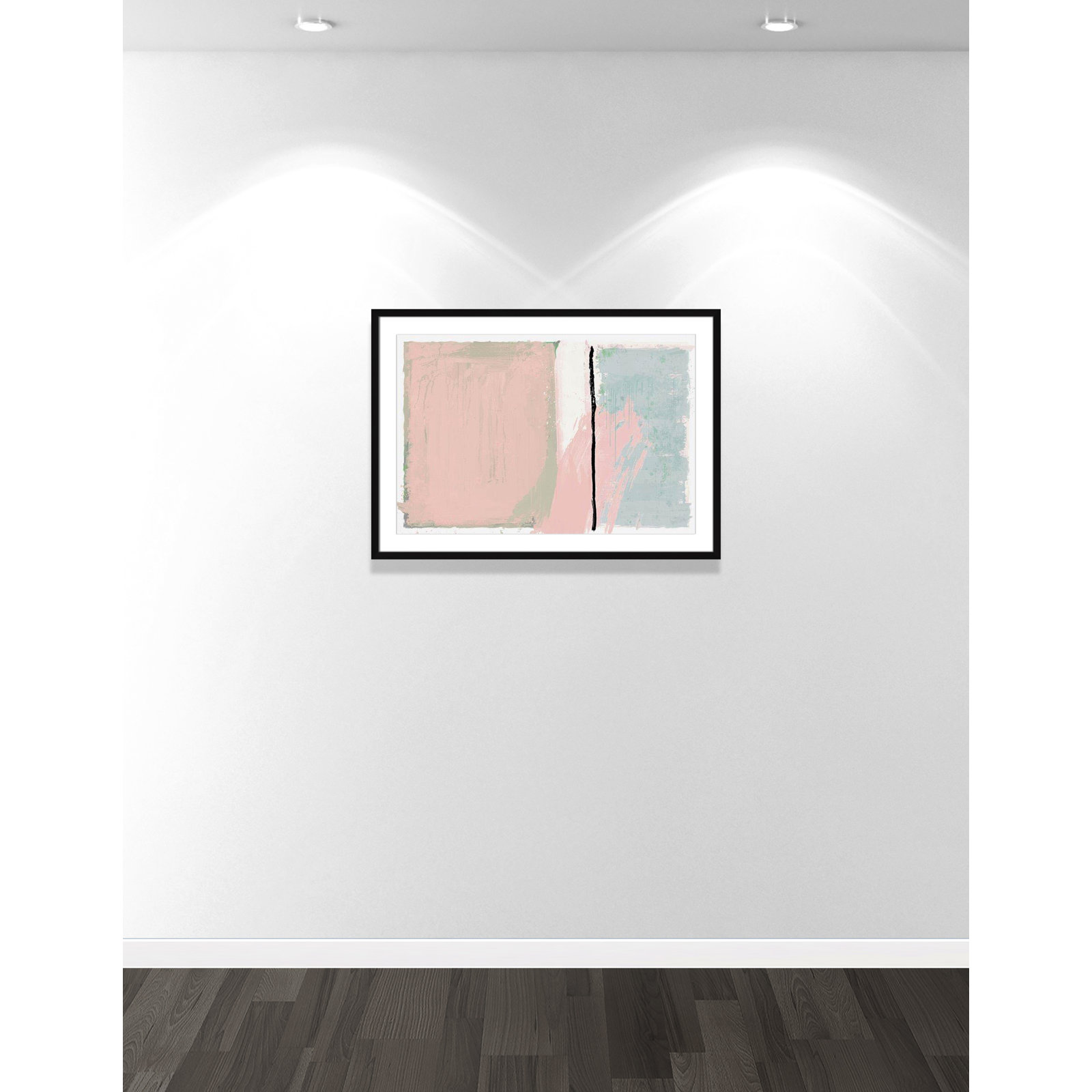 Pastel Opulance by Casa Fine Arts, White, 25.5" H x 35.5" W x 1.25" D, Black Box Picture Framed