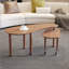 Table basse rotative contemporaine avec pieds en bois d'hévéa massif-972701213-972701214