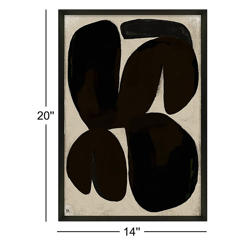 Night Butterfly Print by StudioM, Black, 20" H x 14" W x 1.25" D