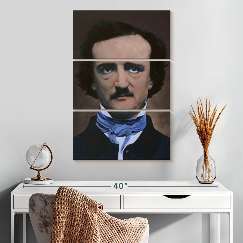Leisha Edgar Allan Poe, poète américain, H 32 po x l 20 po