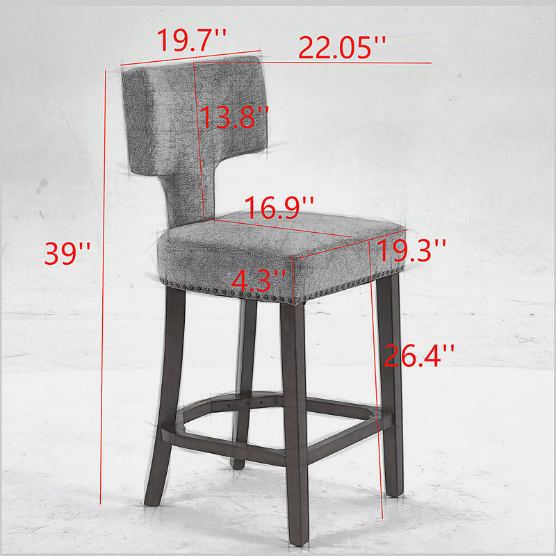 Ensemble de 2 tabourets de bar à hauteur de comptoir Modern, Blanc