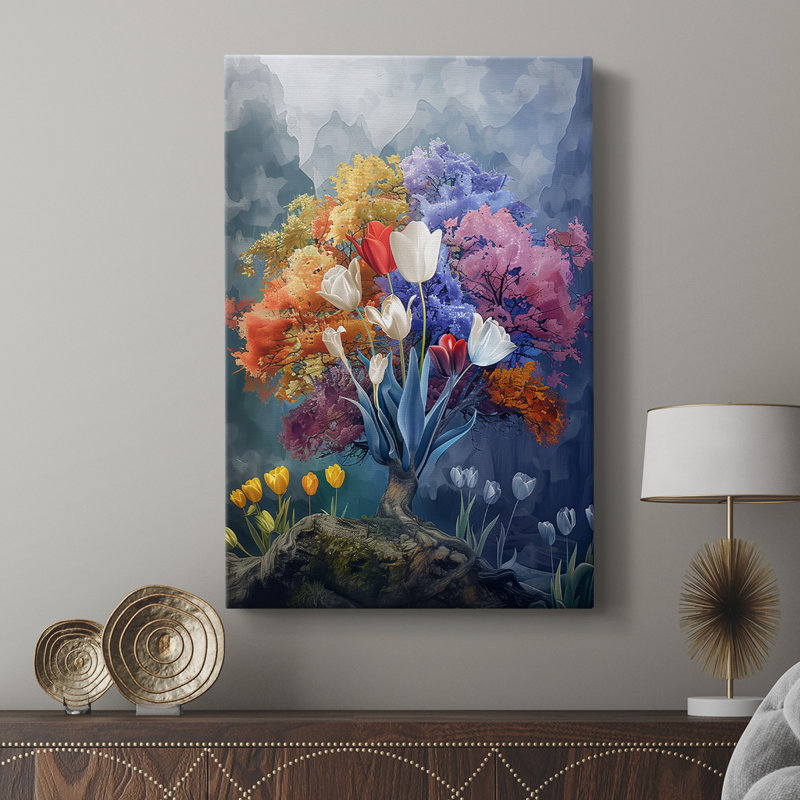 FLORAL Series DCCDXII - Gallery Cavas, H 27 po x l 18 po