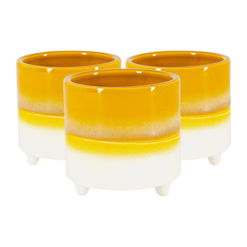 Ceramic Pot Planter, Yellow