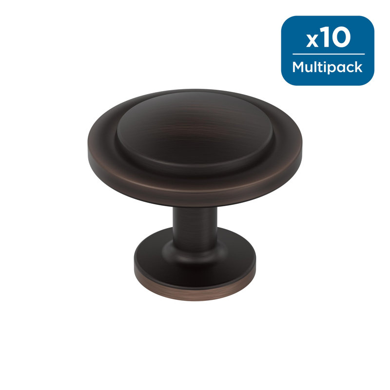 Poignée d'armoire en bronze huilé de 1 3/16 po (30 mm) Loop - paquet de 10, Bronze huilé