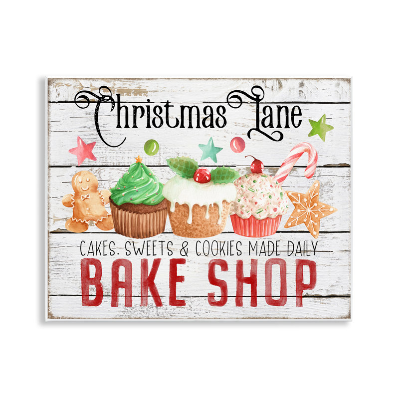 Art mural sur toile Christmas Lane Bake Shop par Creatif Belle
