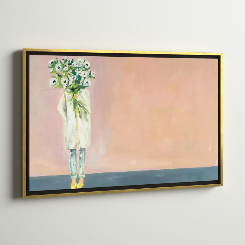 «Anemone» par Meredith Steele - reproduction d'art, Toile encadrée d'or, H 32 po x l 48 po x 1,5 po