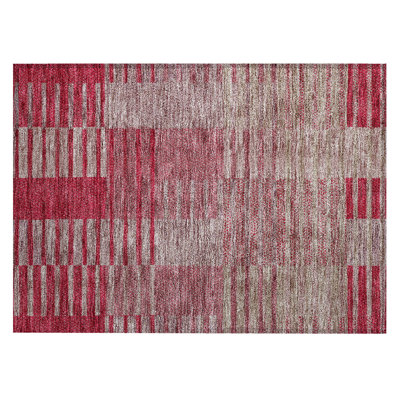 Aleid Washable Striped Indoor / Outdoor Rug