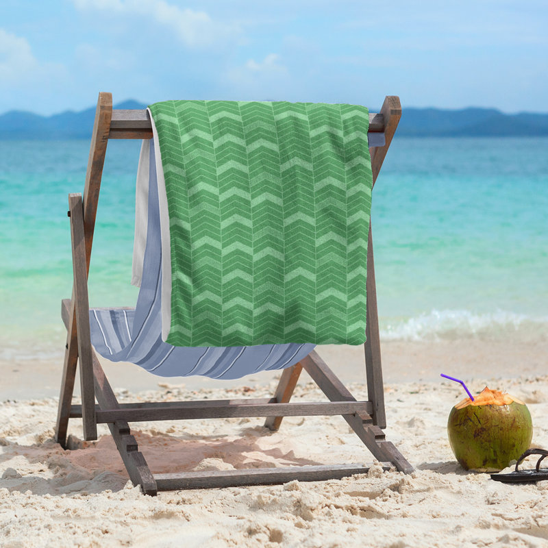 Stephenie Beach Towel, Jade Green/Green