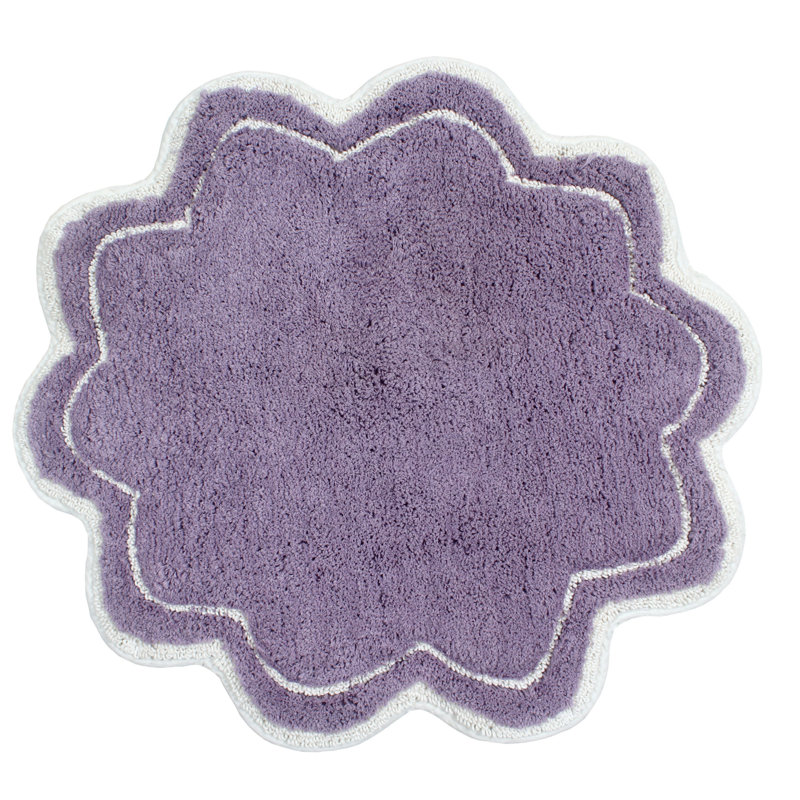 Tapis pour salle de bain Dobrinka, 30 po (rond), Mauve