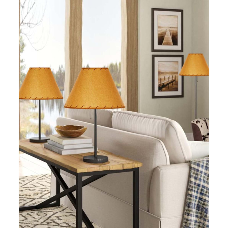 58'' Rustic Bronze Traditional Floor & Table Lamp Set
