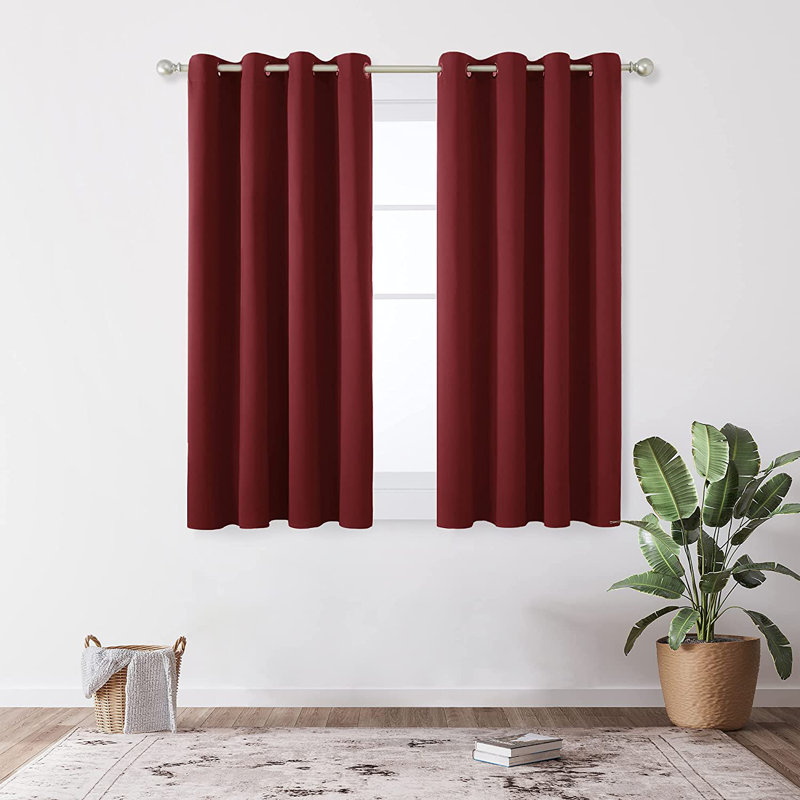 Makua Room Darkening Curtain Pair, 52" W x 63" L, Light Beige