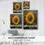 Reproduction encadrée FLORAL Series CDXCVI - bois massif-1319924468