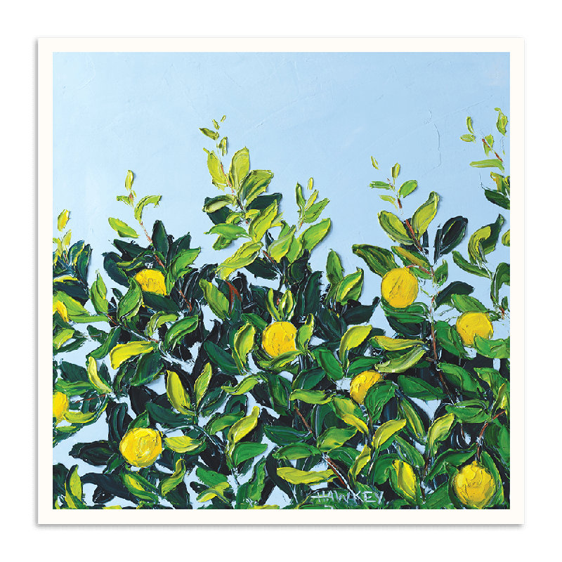 Lemon Tree by Rosalind Wheeler - Painting on Canvas, Paper, 61cm H x 61cm W x 3cm D
