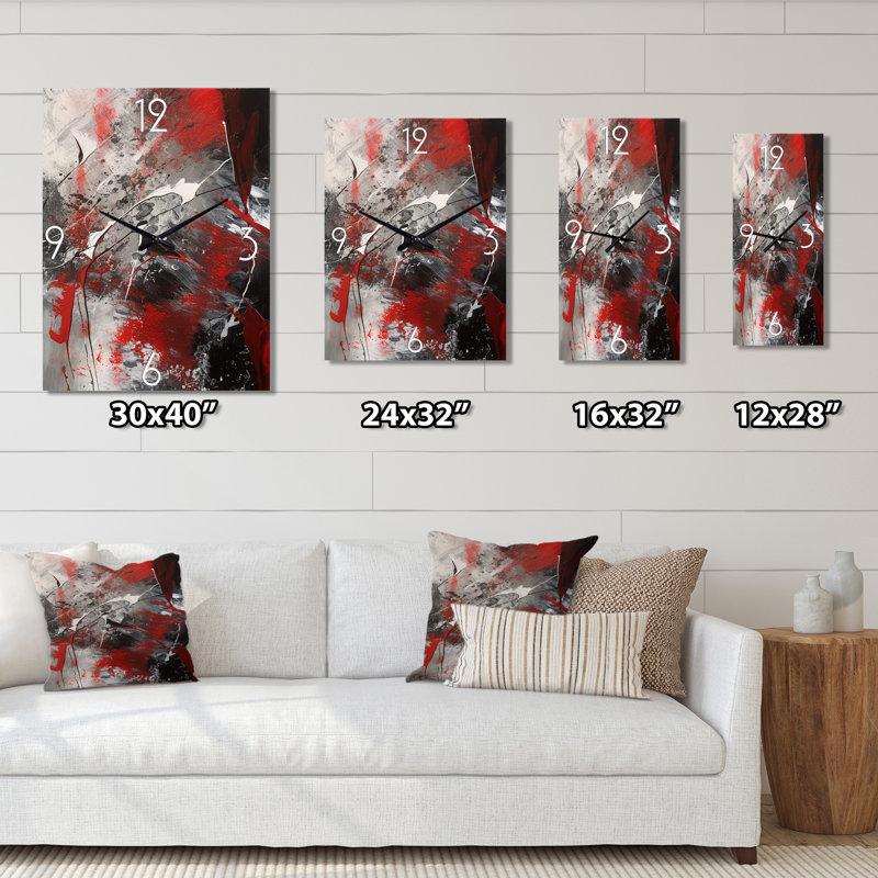 Après-midi Jazz II - Horloge murale, H 32 po x l 16 po x P 1 po