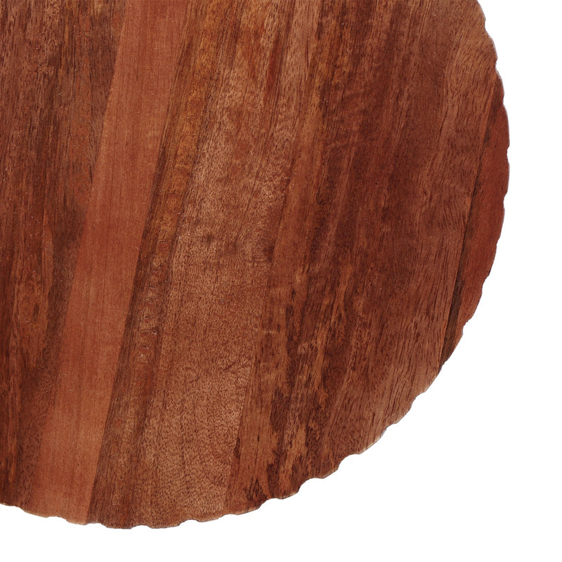 Table de bout ronde en bois de manguier