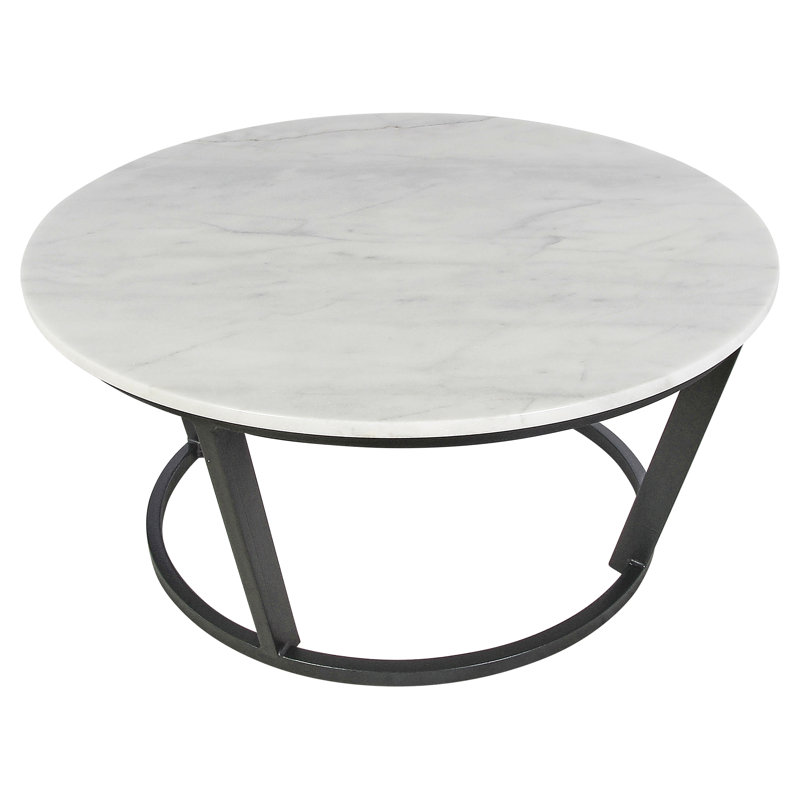 Toronto Frame Coffee Table, Gold Leaf, Carrera Marble