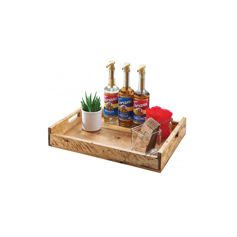 Madera Tray with Handles, 5" H x 17" W x 13" D