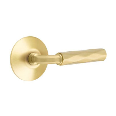 Mortaise intérieure Emtek Select avec rosette moderne et tige R-Bar, levier Tribeca