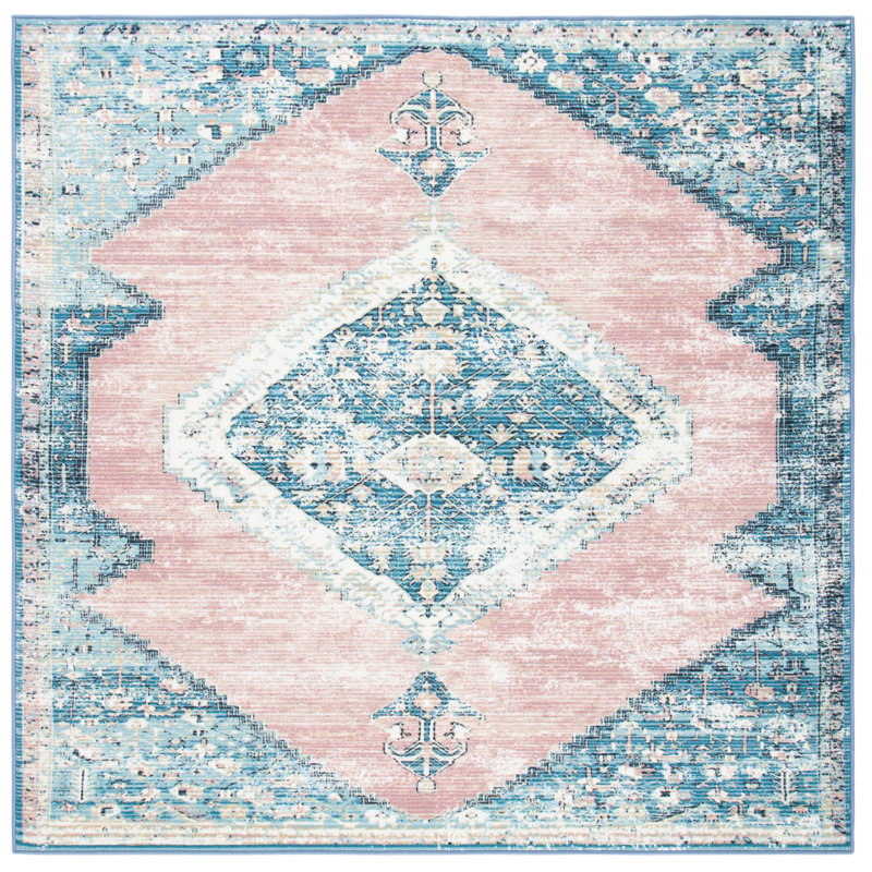 Journey Performance Machine Washable Oriental Rug, Square 6'7"