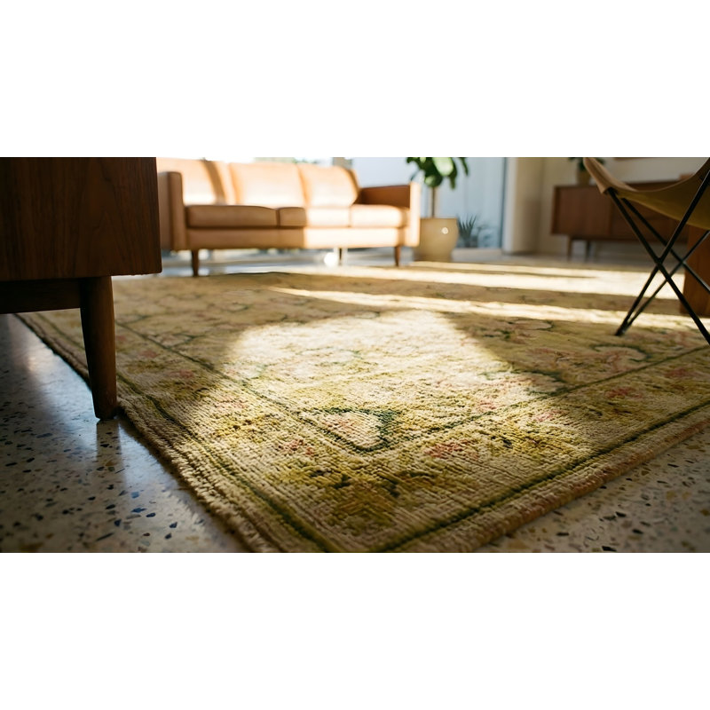 Tapis à tissage plat antique French Needlepoint