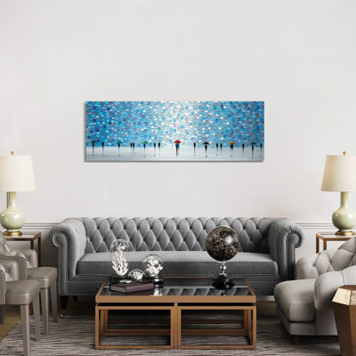 Under The Blue Rain - Estampe numérique sur toile tendue avec châssis
