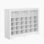 Armoire à chaussures moderne à 24 casiers avec base incurvée Design